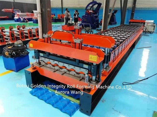 JCX Glazed Roof Tile Roll Forming Machine 380v 50hz PPGI GI materiał