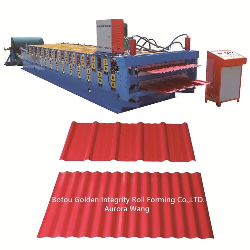 1250mm Dwuwarstwowa maszyna do formowania rolek Maszyna do formowania rolek falistych